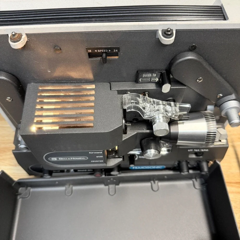 Bell & Howell Filmosonic 1745C Super 8 Sound Movie Projector w/ Mic Reel Manual